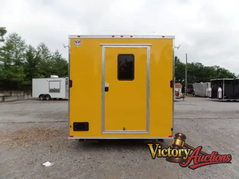 8.5' x 17' Yellow Concession Food Trailer photo 13