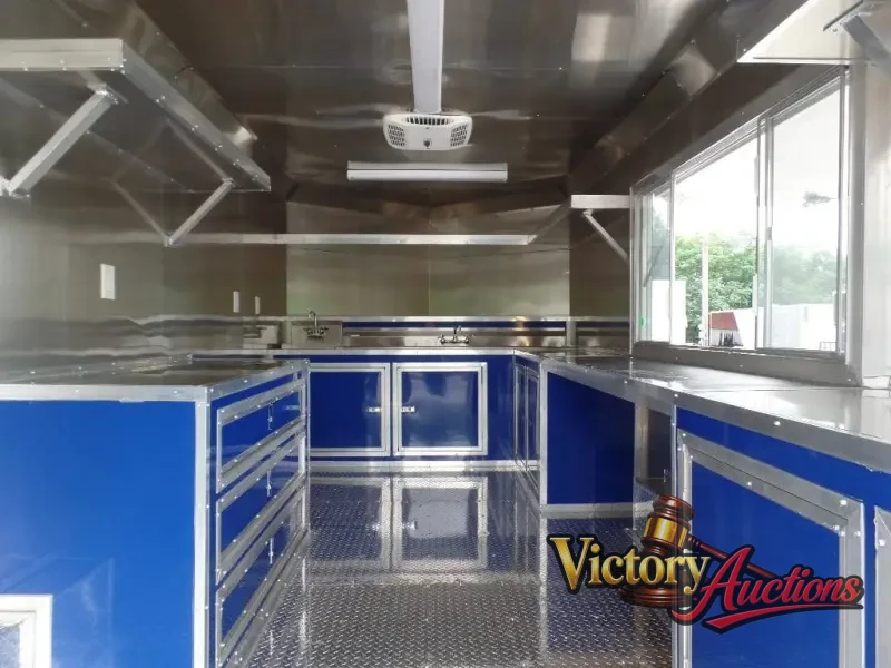 8.5' x 17' Yellow Concession Food Trailer photo 7