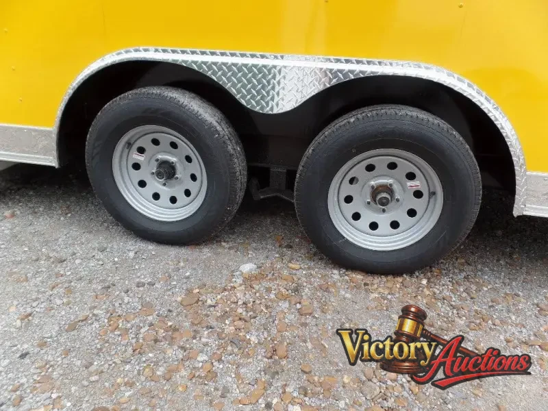 8.5' x 17' Yellow Concession Food Trailer photo 15