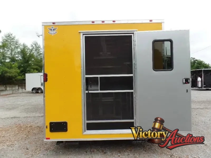 8.5' x 17' Yellow Concession Food Trailer photo 6
