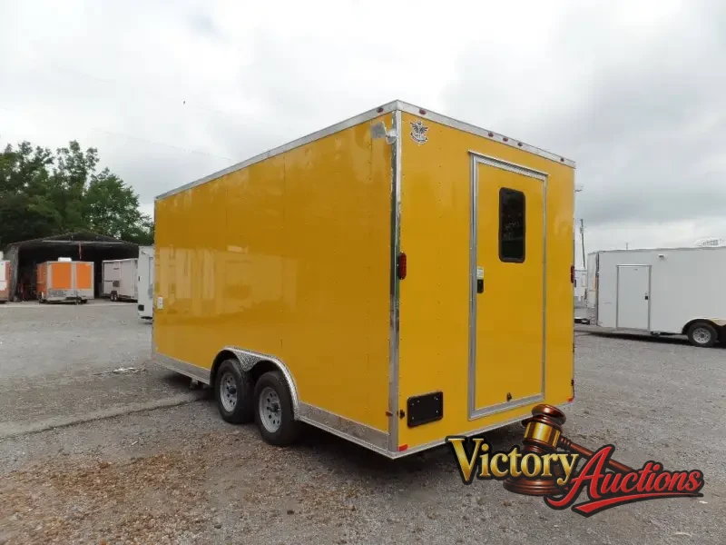 8.5' x 17' Yellow Concession Food Trailer photo 14