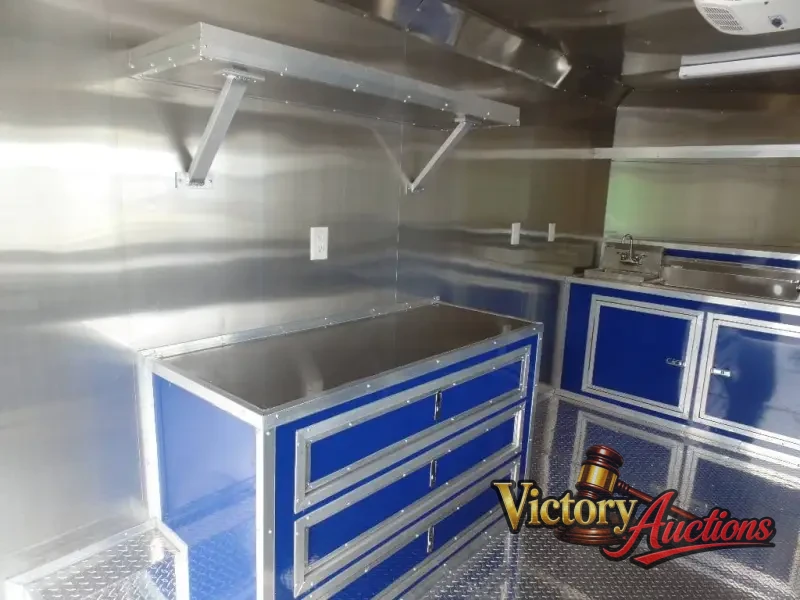 8.5' x 17' Yellow Concession Food Trailer photo 9