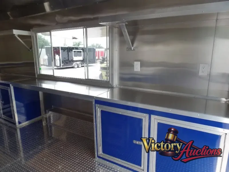 8.5' x 17' Yellow Concession Food Trailer photo 25