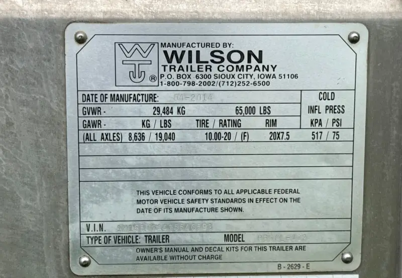 2015 Wilson Trailer Co. PSDCL-402 photo 90